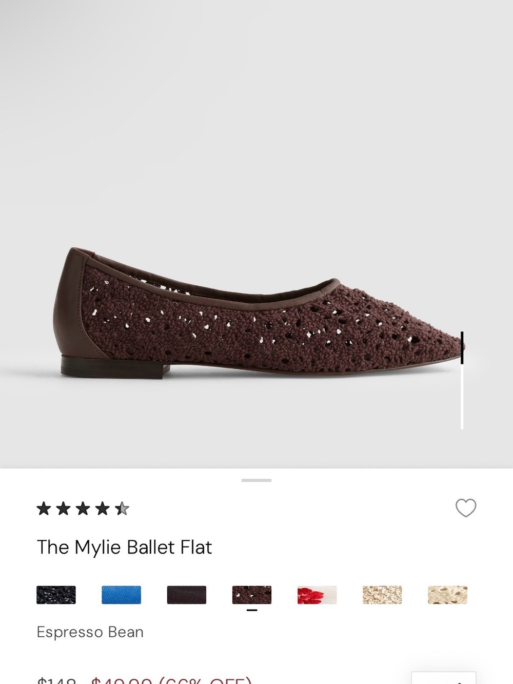 Madewell Mylie Crochet Ballet Flat - Espresso